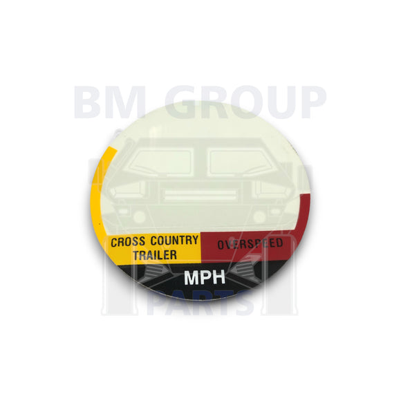 12340652 DECAL, SPEEDOMETER